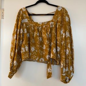 Free People long sleeve floral top